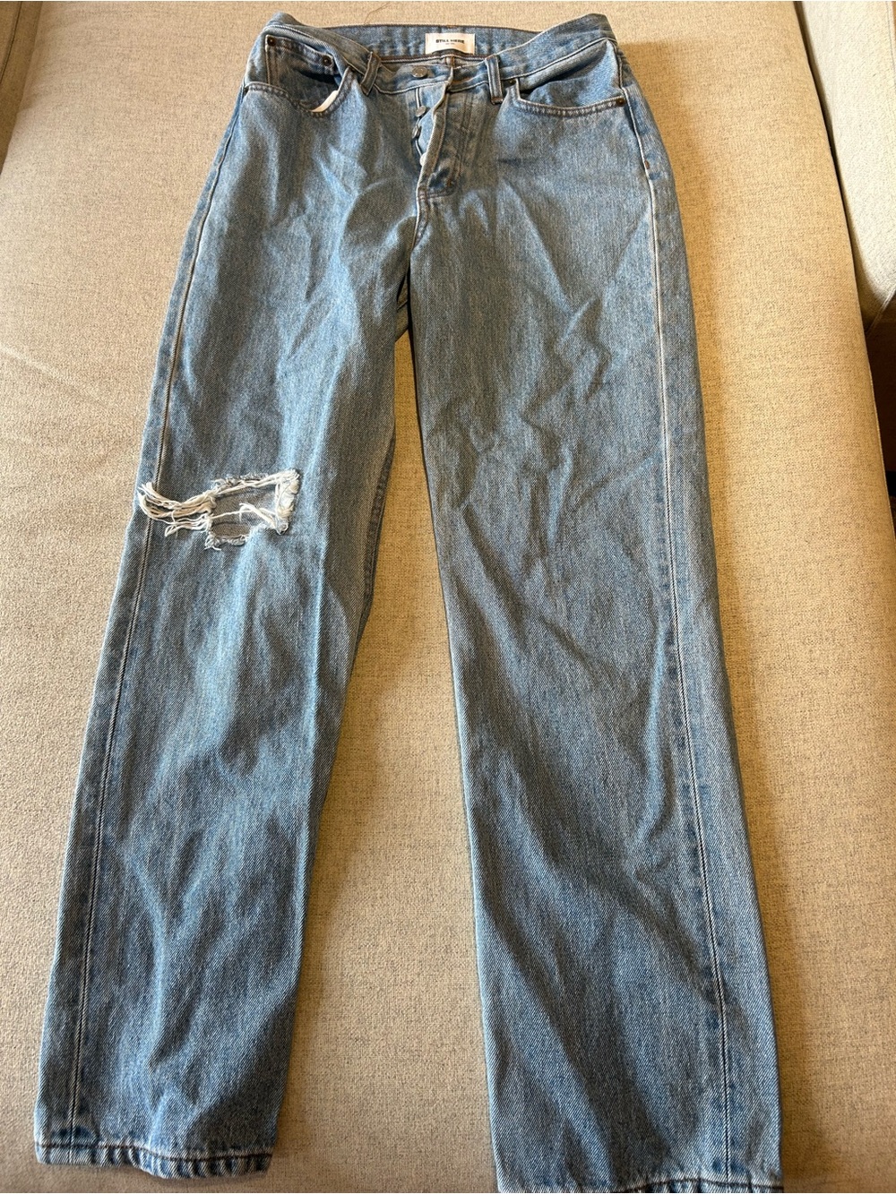 Still Here Childhood Jean Size 27 Light Wash Distressed